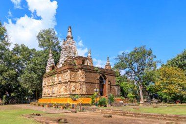 Wat Photharam Maha Wihan (Chet Yot) Chiang adama Chiang Mai, Tayland kuzeyinde Antik pagoda