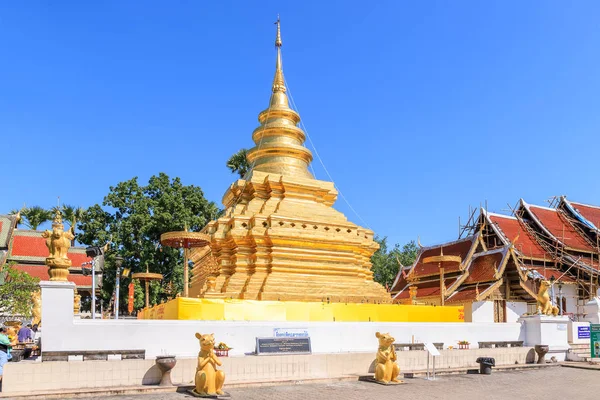 Chiang Mai Tailândia Novembro 2018 Pagode Relíquia Golden Buddha Wat — Fotografia de Stock