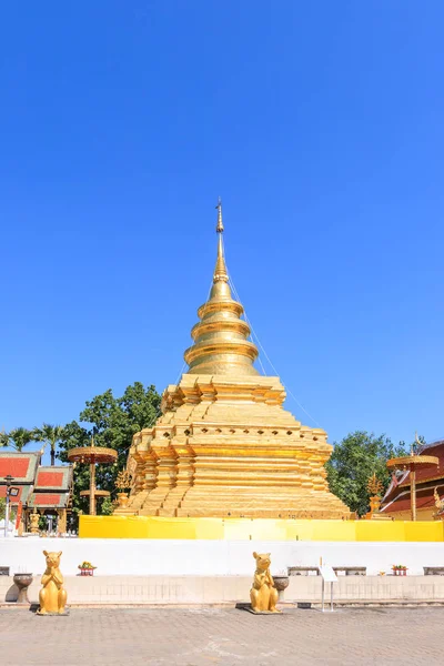 Gouden Boeddha Relikwie Pagode Wat Phra Dat Chom Thong Worawihan — Stockfoto
