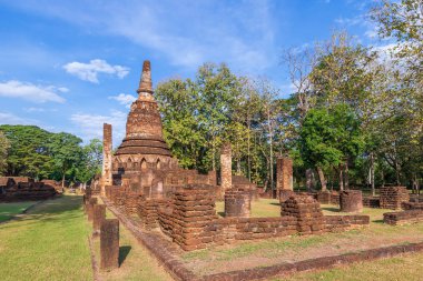 Wat Phra Kaeo tapınağı Kamphaeng Phet Tarihi Parkı, Unesco W