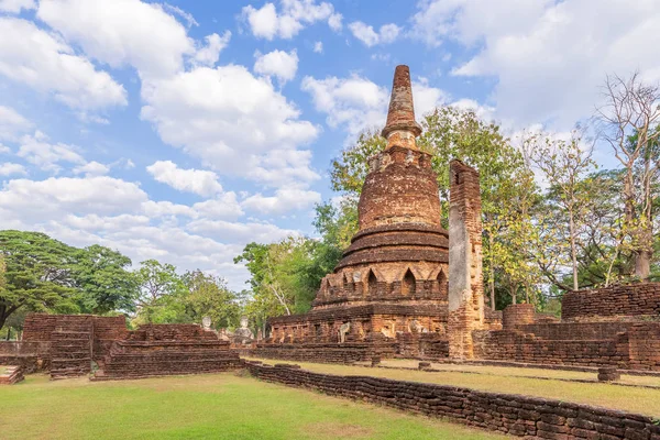 Wat Phra Kaeo templo em Kamphaeng Phet Parque Histórico, UNESCO W — Fotografia de Stock