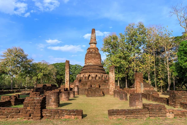 Wat Phra Kaeo templo em Kamphaeng Phet Parque Histórico, UNESCO W — Fotografia de Stock