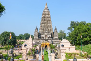 Mahabodhi tapınağı, Bodh gaya, Hindistan. Gautam Buddha 'nın
