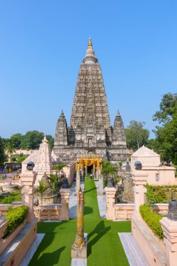 Mahabodhi tapınağı, Bodh gaya, Hindistan. Gautam Buddha 'nın