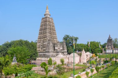 Mahabodhi tapınağı, Bodh gaya, Hindistan. Gautam Buddha 'nın