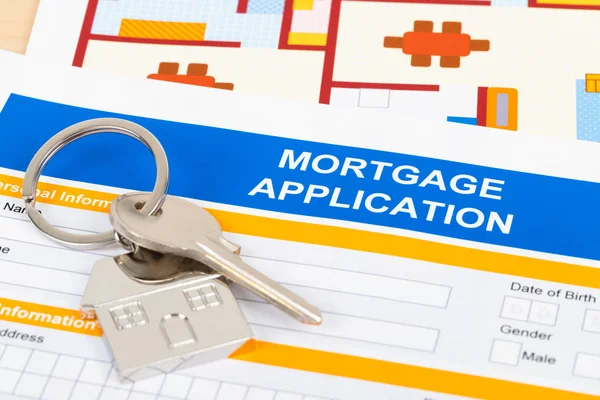 Formulario de solicitud de hipoteca, concepto financiero — Foto de Stock