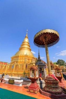 Wat Phra 'daki Altın Pagoda Haripunchai Woramahawihan Lamba' da