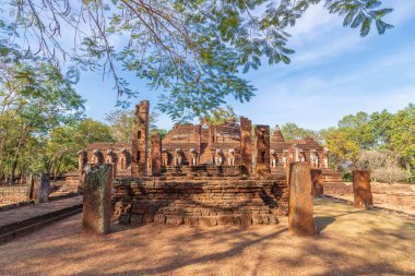 Wat Chang Rob tapınağı Kamphaeng Phet Tarihi Parkı, Unesco W