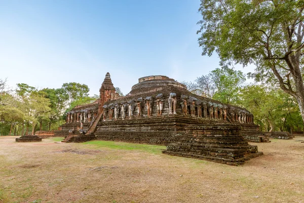 Wat Chang Rob templom Kamphaeng Phet történelmi park, Unesco W — Stock Fotó