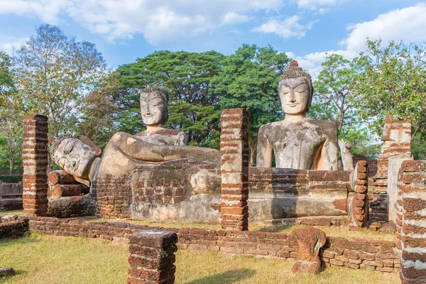 Group of Buddha statues at Wat Phra Kaeo temple in Kamphaeng Phe