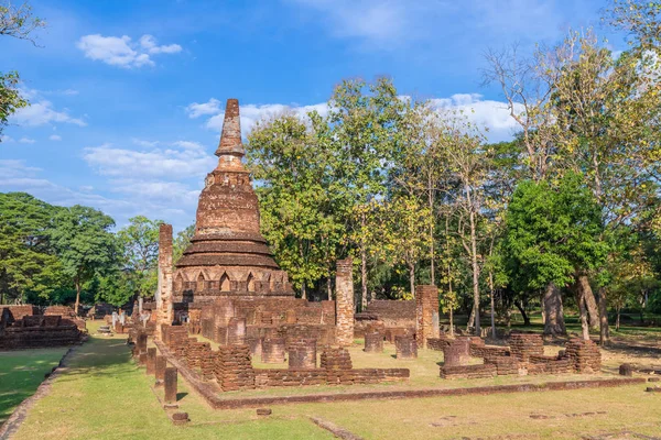 Wat Phra Kaeo templom Kamphaeng Phet Történelmi Park, Unesco W — Stock Fotó