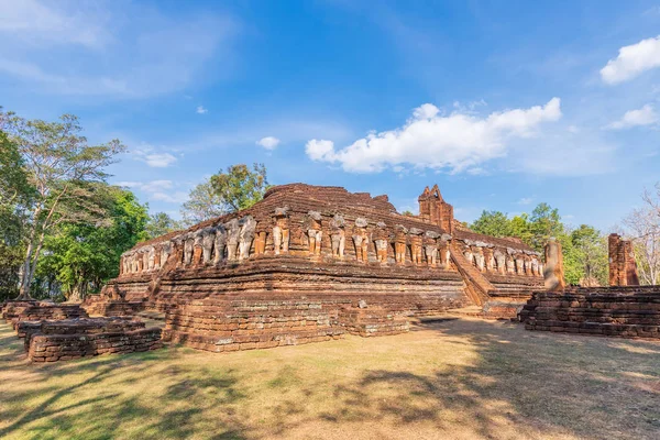 Wat Chang Rob templom Kamphaeng Phet történelmi park, Unesco W — Stock Fotó