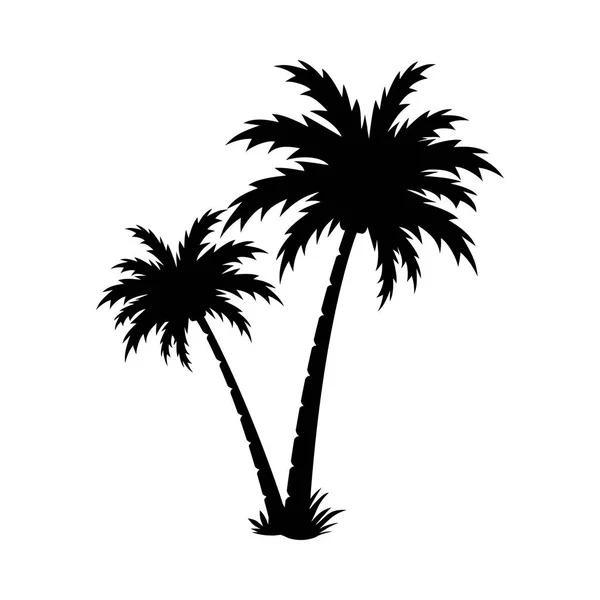 Palm Tree Silhouette Vektor Kép — Stock Vector