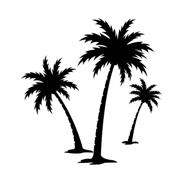 Palm Tree Silhouette Vector Image — Stock Vector