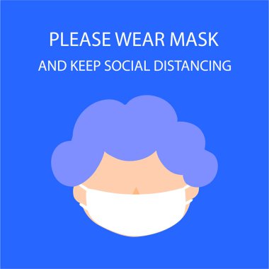 Maske Yok Giriş Politikası İşareti Yok. Maskeli Alışveriş Çizimi. Güvenlik önlemleri. (Covid-19 veya Coronavirus)