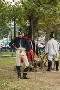 Moskova, Rusya, 08-18-2018. Kez tarihsel festivali ve dönemini