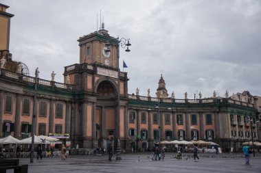 Naples, İtalya - 04 Kasım, 2018.Vittorio Emanuele II Ulusal yatılı okul, tarihi ve dini kompleks