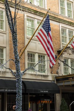 Manhattan'ın tipik sokak görünümü. New York Amerika Birleşik Devletleri - 3 Ocak, 2019