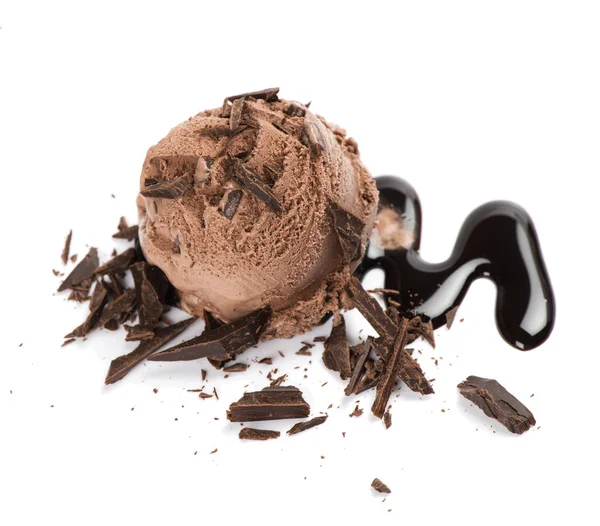 Boll de sorvete de chocolate — Fotografia de Stock