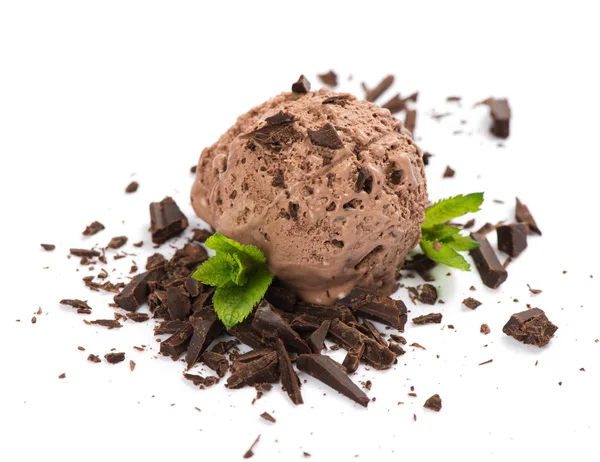 Scoop di gelato al cioccolato — Foto Stock