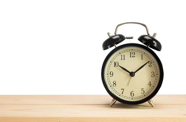 Beyaz arkaplanda retro alarm saati