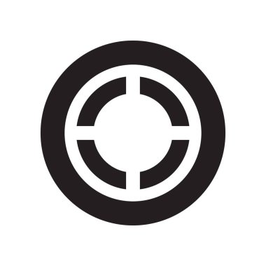 Daire simge vektör web ve mobil uygulaması tasarımı, daire logo kavramı için izole üzerinde beyaz arka plan