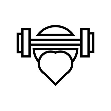 Web ve mobil uygulaması tasarım, egzersiz logo kavramı için beyaz arka plan üzerinde izole egzersiz simge vektör