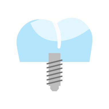 Web ve mobil uygulaması tasarımı, implantlar logo kavramı için beyaz arka plan üzerinde izole simge vektör implantlar