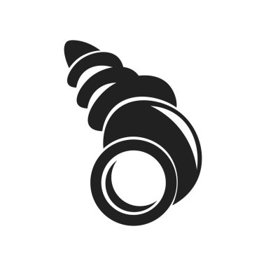 Web ve mobil uygulaması tasarımı, Seashell logo kavramı için beyaz arka plan üzerinde izole seashell simge vektör