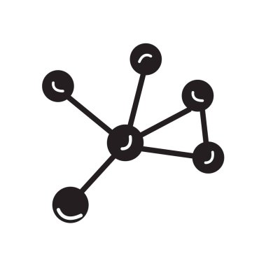 Moleküler yapılandırma simge vektör web ve mobil uygulaması tasarımı, moleküler yapılandırma logo kavramı için izole üzerinde beyaz arka plan