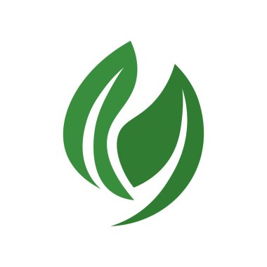 Yaprak simge vektör web ve mobil uygulaması tasarımı, yaprak logo kavramı için izole üzerinde beyaz arka plan