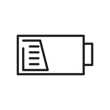 Web ve mobil uygulaması tasarımı, pil logo kavramı için beyaz arka plan üzerinde izole pil simgesi vektör