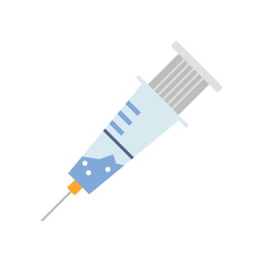 Şırınga simge vektör web ve mobil uygulaması tasarımı, şırınga logo kavramı için izole üzerinde beyaz arka plan
