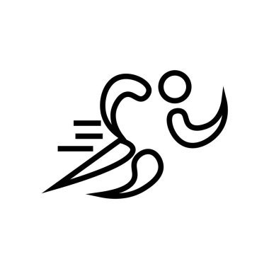 Web ve mobil uygulaması tasarım, çalışan logo kavramı için beyaz arka plan üzerinde izole çalışan simge vektör