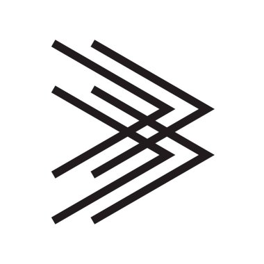 Sağ ok simge vektör web ve mobil uygulaması tasarımı, sağ ok logo kavramı için izole üzerinde beyaz arka plan