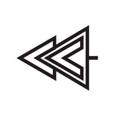 Sol ok simge vektör web ve mobil uygulaması tasarımı, sol ok logo kavramı için izole üzerinde beyaz arka plan