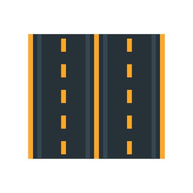 Web ve mobil uygulaması tasarımı, yol logo konsepti için beyaz arka plan üzerinde izole yol simge vektör