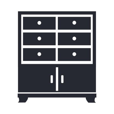 Web ve mobil uygulaması tasarım, çekmeceli logo kavramı için beyaz arka plan üzerinde izole çekmeceli simge vektör