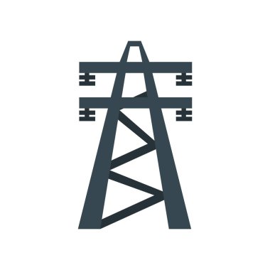 Elektrik Kulesi simge vektör web ve mobil uygulaması tasarımı, elektrik Kulesi logo kavramı için izole üzerinde beyaz arka plan
