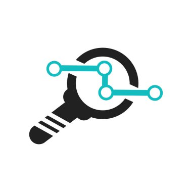 Veri Analizi sembol simge vektör web ve mobil uygulaması tasarımı, veri analiz sembolü logo kavramı için izole üzerinde beyaz arka plan