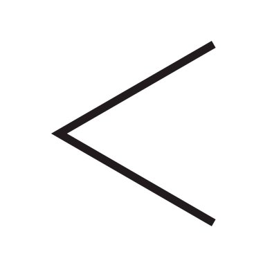 Sol ok simge vektör web ve mobil uygulaması tasarımı, sol ok logo kavramı için izole üzerinde beyaz arka plan