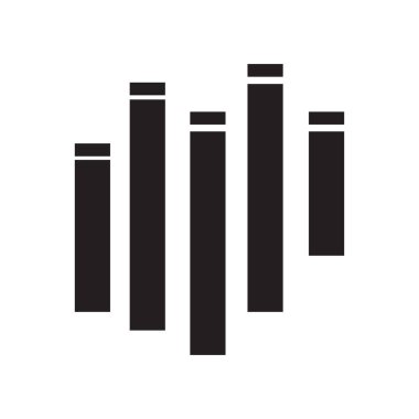 Barlar simge vektör web ve mobil uygulaması tasarımı, barlar logo kavramı için izole üzerinde beyaz arka plan