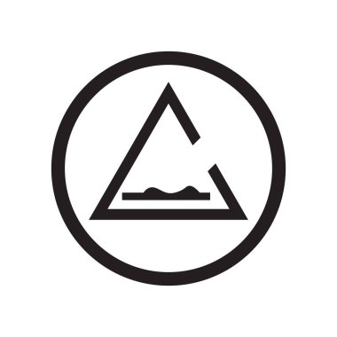 Hız kesici işareti simgesi üzerinde izole beyaz arka plan web ve mobil uygulaması tasarım, hız kesici işareti logo kavramı için vektör