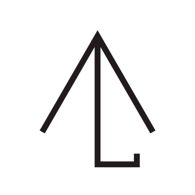 Web ve mobil uygulaması tasarım, ok logo kavramı için beyaz arka plan üzerinde izole ok simge vektör