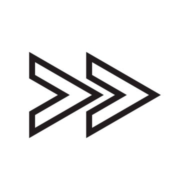 Sağ ok simge vektör web ve mobil uygulaması tasarımı, sağ ok logo kavramı için izole üzerinde beyaz arka plan