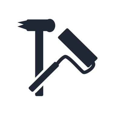 Web ve mobil uygulaması tasarım, onarım logo kavramı için beyaz arka plan üzerinde izole onarım simge vektör