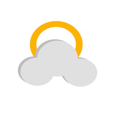 Web ve mobil uygulaması tasarımı, güneş logo kavramı için beyaz arka plan üzerinde izole güneş simge vektör