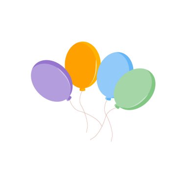 Balon simge vektör web ve mobil uygulaması tasarımı, balon logo kavramı için izole üzerinde beyaz arka plan