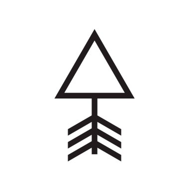 Web ve mobil uygulaması tasarım, ok logo kavramı için beyaz arka plan üzerinde izole ok simge vektör