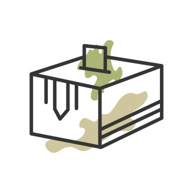 Kutusu simge vektör web ve mobil uygulaması tasarımı, logo kavramı kutu için izole üzerinde beyaz arka plan